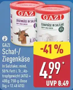 Aldi Nord GAZI Schaf-/Ziegenkäse Angebot