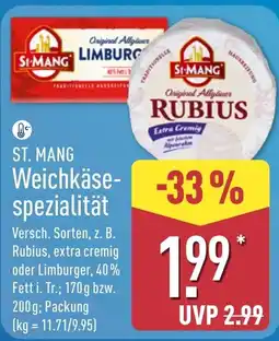 Aldi Nord ST. MANG Weichkäsespezialität Angebot