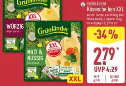 Aldi Nord Grünländer Käsescheiben XXL Angebot