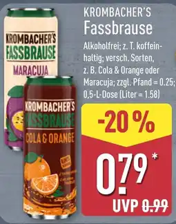 Aldi Nord KROMBACHER'S Fassbrause Angebot