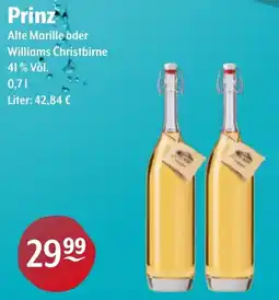 Getränke Hoffmann Prinz Alte Marille oder Williams Christbirne Angebot