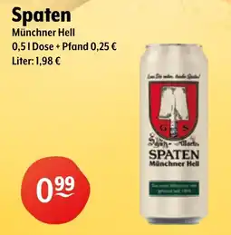 Getränke Hoffmann Spaten Münchner Hell Angebot