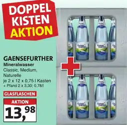 Lösch Depot GAENSEFURTHER Mineralwasser Classic, Medium, Naturelle Angebot