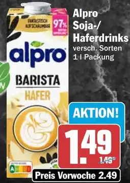 AEZ Alpro Soja-/Hafedrinks Angebot