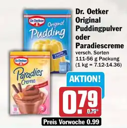 AEZ Dr. Oetker Original Puddingpulver oder Paradiescreme Angebot