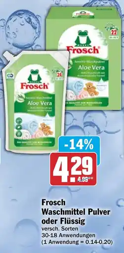 AEZ Frosch Waschmittel Pulver oder Flüssig Angebot