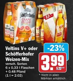 AEZ Veltins V+ oder Schöfferhofer Weizen-Mix Angebot