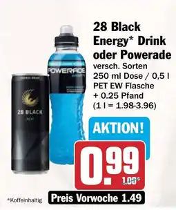 AEZ 28 Black Energy Drink oder Powerade Angebot