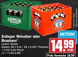 AEZ Erdinger Weissbier oder Brauhaus Angebot