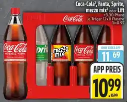 Edeka Coca-Cola, Fanta, Sprite, mezzo mix oder Lift Angebot