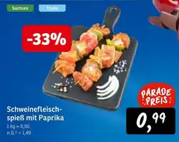 KONSUM Schweinefleischspieß mit Paprika Angebot