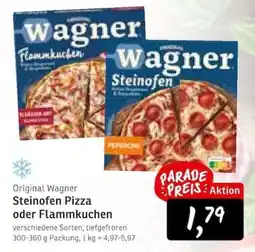 KONSUM Original Wagner Steinofen Pizza oder Flammkuchen Angebot