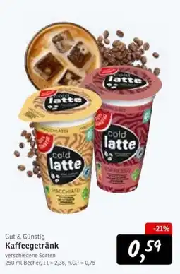 KONSUM cold latte Kaffeegetränk Angebot