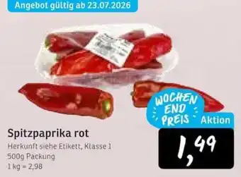 KONSUM Spitzpaprika rot Angebot