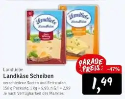 KONSUM Landliebe Landkäse Scheiben Angebot