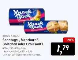 KONSUM Knack & Back Sonntags-, Mehrkorn*-Brötchen oder Croissants Angebot