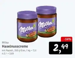 KONSUM Milka Haselnusscreme Angebot