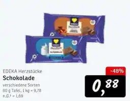 KONSUM EDEKA Herzstücke Schokolade Angebot