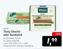 KONSUM wasa Tasty Snacks Angebot
