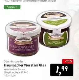 KONSUM Dürrröhrsdorfer Hausmacher Wurst im Glas Angebot