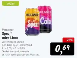 KONSUM Paulaner Spezi oder Limo Angebot