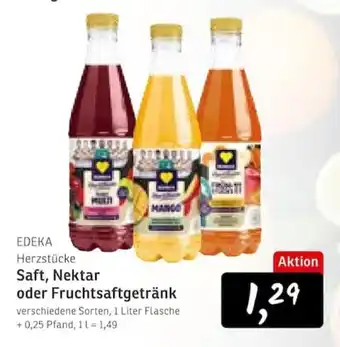KONSUM Herzstücke Saft, Nektar oder Fruchtsaftgetränk Angebot