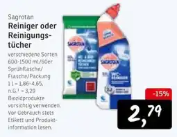 KONSUM Sagrotan Reiniger oder Reinigungstücher Angebot