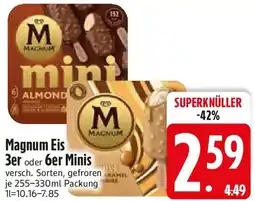 Edeka Magnum Eis 3er oder 6er Minis Angebot