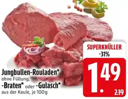 Edeka Jungbullen-Rouladen, Braten oder Gulasch Angebot