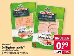 Wasgau Wiesenhof Geflügelmortadella Angebot