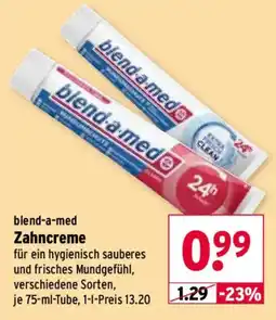 Wasgau blend-a-med Zahncreme Angebot