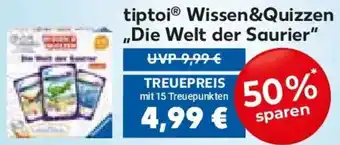 Edeka Ravensburger tiptoi Wissen&Quizzen ,,Die Welt der Saurier" Angebot