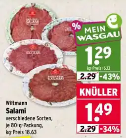 Wasgau Wiltmann Salami Angebot