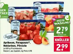 Wasgau SanLucar Aprikosen, Paraguayos*, Nektarinen, Pfirsiche Angebot