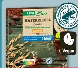 REWE Center Rewe Bio Haferriegel Schoko vegan Angebot