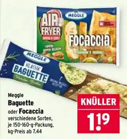 Wasgau Meggle Baguette oder Focaccia Angebot