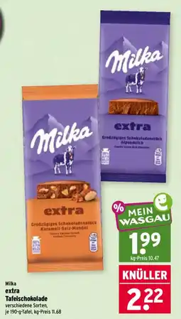 Wasgau Milka extra Tafelschokolade Angebot