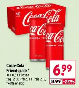 Wasgau Coca-Cola Friendspack Angebot