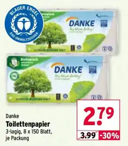 Wasgau Danke Toilettenpapier Angebot