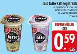 Edeka Gut & Gunstig cold latte Kaffeegetränk Angebot
