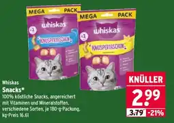 Wasgau Whiskas Snacks* Angebot