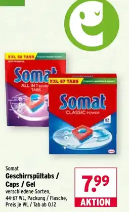 Wasgau Somat Geschirrspültabs / Caps / Gel Angebot
