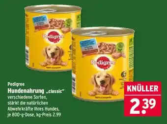 Wasgau Pedigree Hundenahrung classic Angebot
