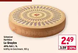 Wasgau Schweizer Hartkäse Le Gruyère Angebot