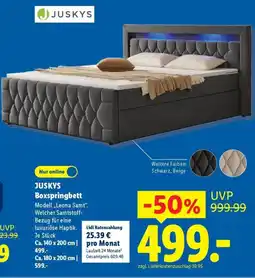 Lidl JUSKYS Boxspringbett Angebot