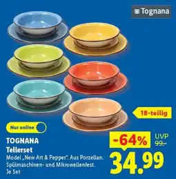 Lidl Tognana tellerset Angebot