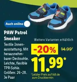 Lidl Paw Patrol Sneaker Angebot