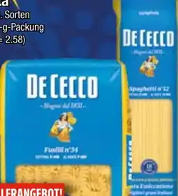 EDEKA Bandelt De Cecco Pasta Angebot