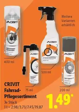 Lidl CRIVIT Fahrrad-Pflegesortiment Angebot