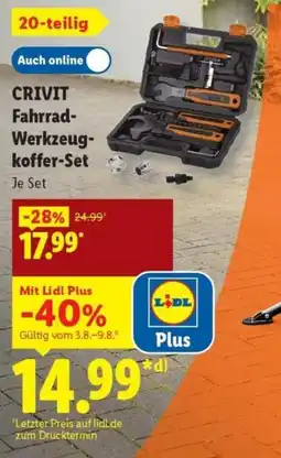 Lidl CRIVIT Fahrrad-Werkzeugkoffer-Set Angebot